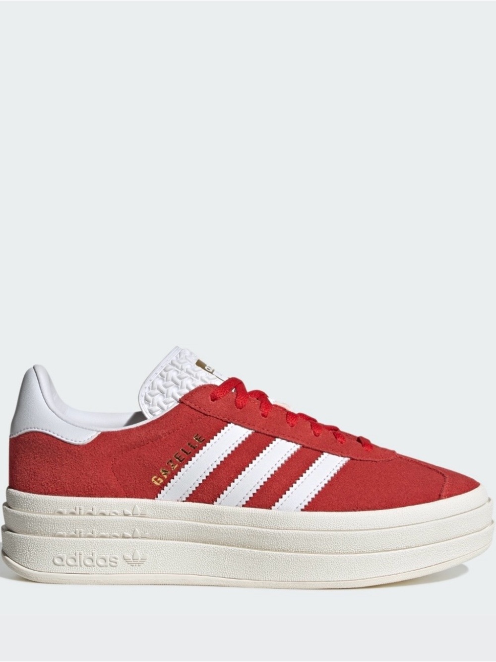 Adidas Gazelle Bold Shoes Stacked Suede Size 7 Red